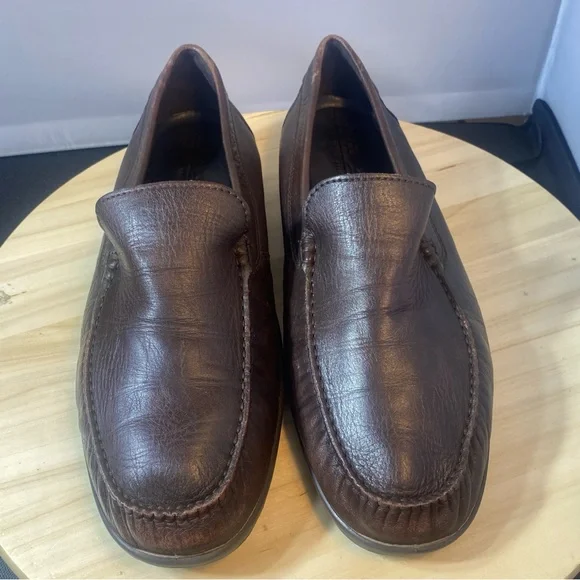 Ecco Classic Moc Penny Loafer Shoes Men's Dark Brown Size US